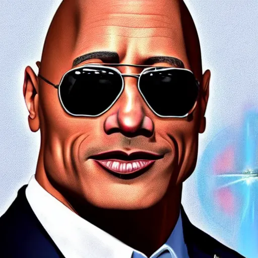 Prompt: dwayne the rock johnson michael jackson hybrid