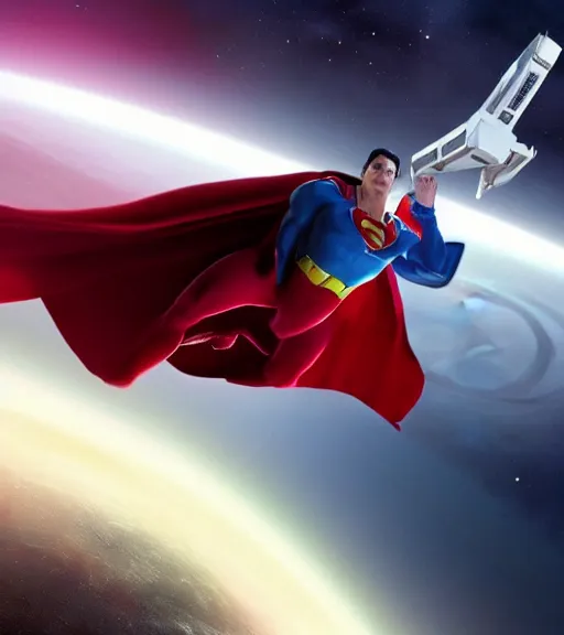 Superman restituisce lo Space Shuttle