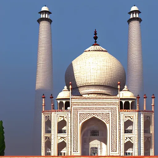 Image similar to the taj mahal made ot of cheese, 8k photorealism, extremly detailed, trending on artstation