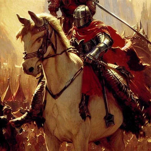 Image similar to attractive knights in camelot. highly detailed painting by gaston bussiere, craig mullins, j. c. leyendecker