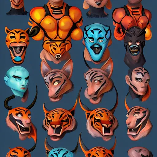 Image similar to exophilia, handsome, tiger alien race, arcana, godlike, harmony artstation