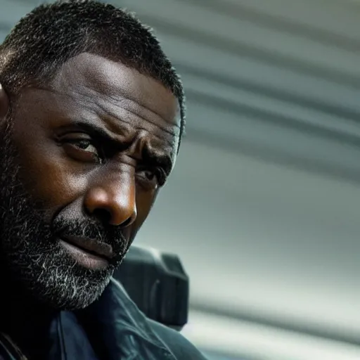 Image similar to film still of Idris Elba as Punisher in new Marvel film, photorealistic 8k