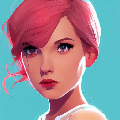 Image similar to belle dephine, concept art, animation, elegant, 2d, digital painting, smooth, sharp focus, artstation, art by Ilya Kuvshinov