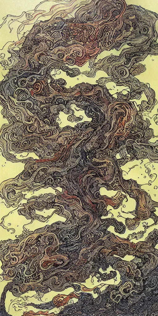 Image similar to erupting patterns of my mind swirling into the void by rebecca guay