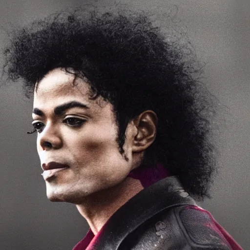 Prompt: photoreal portrait of the michel jackson cinematic still, depth of field, composition 4 0 mm
