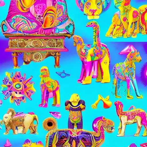 Image similar to ancient artifacts designed by Lisa Frank