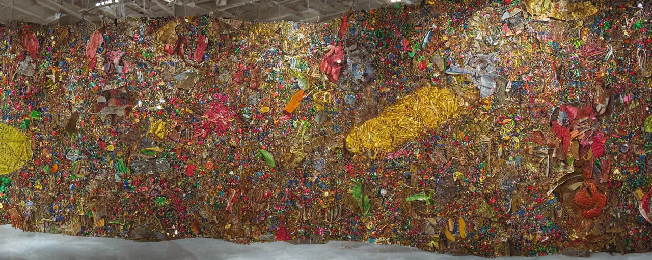 Prompt: the garden of eden by el anatsui