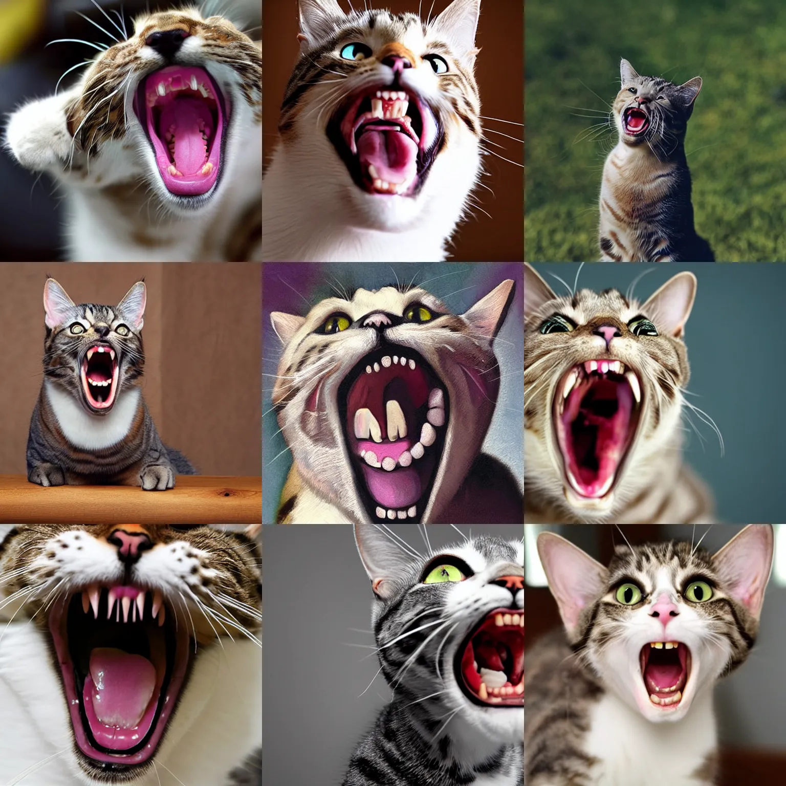 Prompt: cat screaming