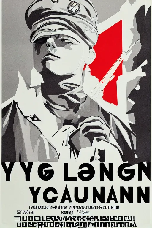 Prompt: yung lean poster, soviet propaganda poster