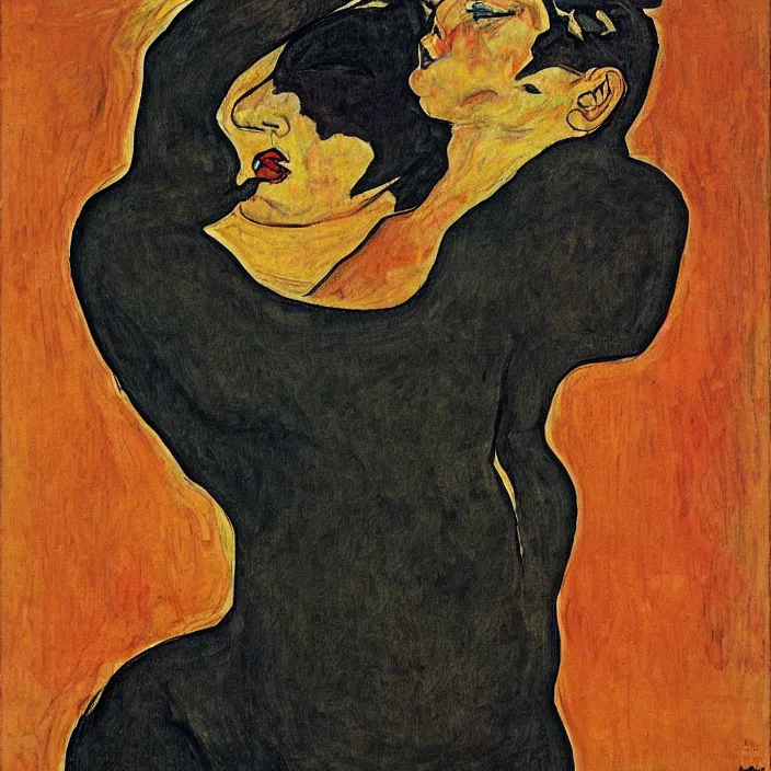 Image similar to portrait of a panther woman. henri de toulouse - lautrec,, egon schiele, aubrey beardsley, moebius