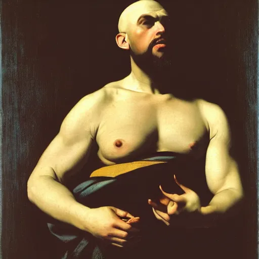 Image similar to john fetterman, by caravaggio,