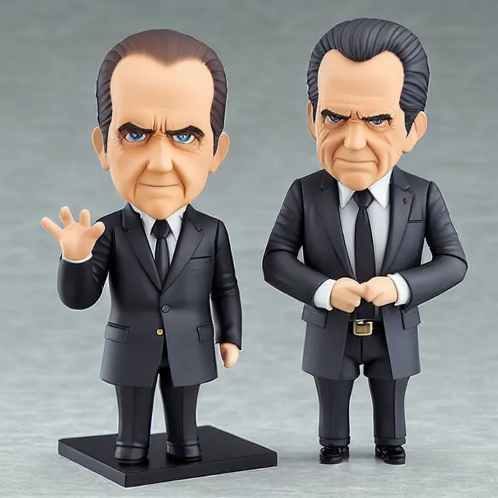 Prompt: Richard Nixon, An anime Nendoroid of Richard Nixon, figurine, detailed product photo