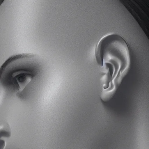 Image similar to an ear loop of woman, close up, subsurface scattering