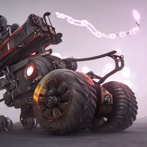 Prompt: a wheelchair with 2 miniguns on it, au naturel, hyper detailed, digital art, trending in artstation, cinematic lighting, studio quality, smooth render, unreal engine 5 rendered, octane rendered, art style by klimt and nixeu and ian sprigger and wlop and krenz cushart