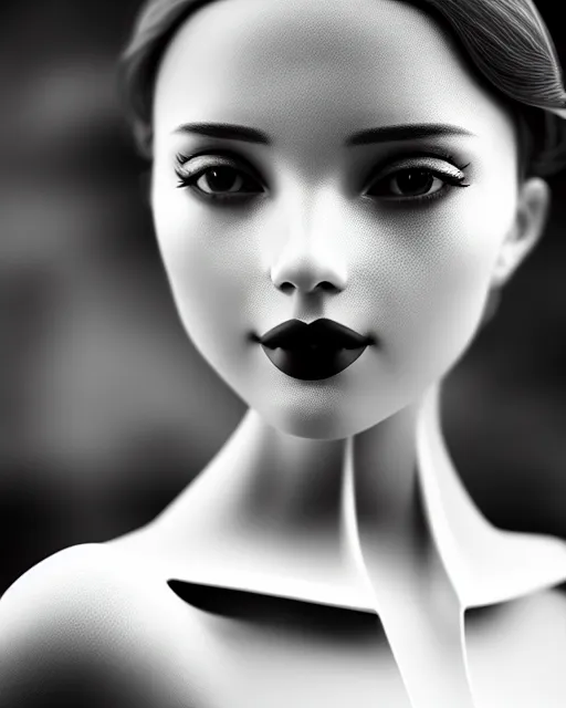 Prompt: black and white dreamy young beautiful female artificial intelligence, cinematic, rim light, bokeh, photo - realistic, elegant, high detail, 8 k, masterpiece, photo taken in 1 9 3 0