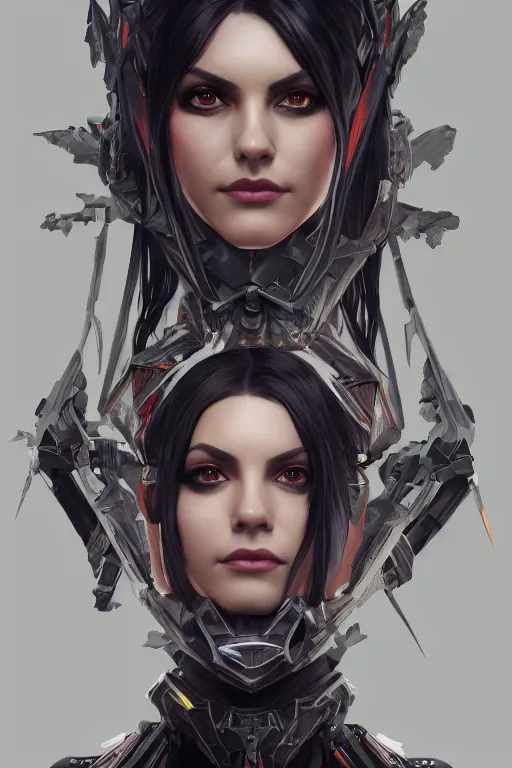 Prompt: symmetry!! portrait of victoria justice goth in the style of horizon zero dawn, machine face, intricate, elegant, highly detailed, digital painting, artstation, concept art, smooth, sharp focus, illustration, art by artgerm and greg rutkowski and alphonse mucha, 8 k