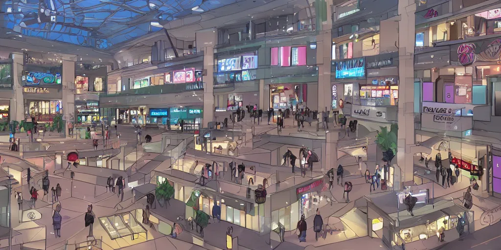 Image similar to mall background for a visual novel