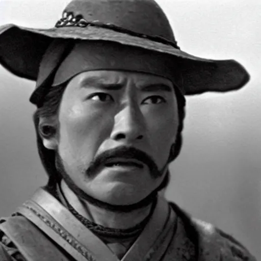 Prompt: a film still of Robert Dwayne junior as samurai