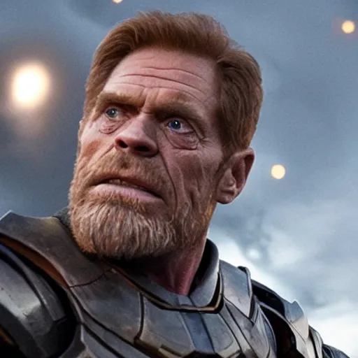 Image similar to willem defoe as thanos