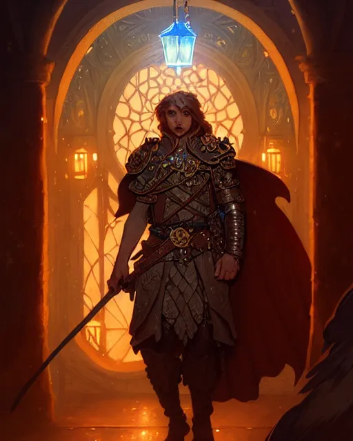 Image similar to the hero of ages walks upon the streets of waterdeep, dnd fantasy art, intricate, elegant, glowing lights, highly detailed, digital painting, artstation, sharp focus, illustration, art by wlop, mars ravelo and greg rutkowski, art by brom, artgerm and alphonse mucha, 8 k, highly detailed