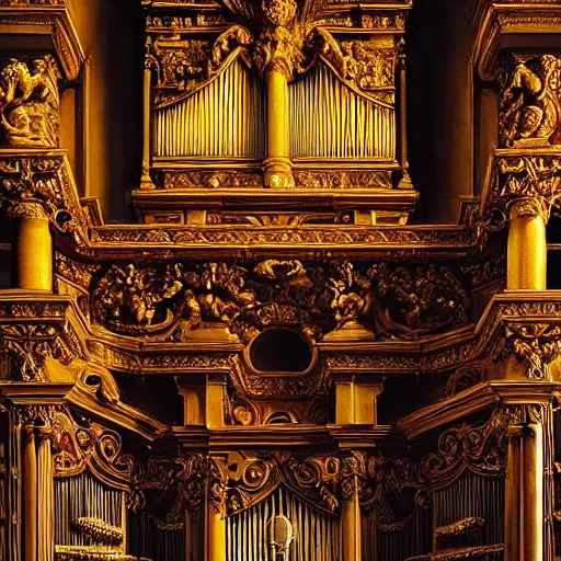Prompt: pipe organ intricately carved from dark smoke, high detail baroque oil painting, golden ratio, volumetric light, godrays, alan lee, caravaggio, michelangelo