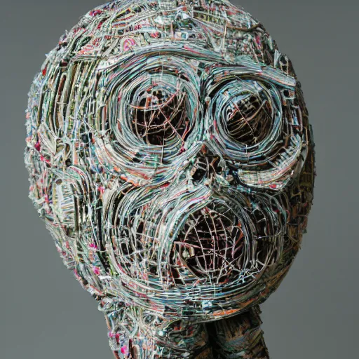 Image similar to muons emerging in large vision model artificial intelligence. canon 5 d 5 0 mm lens. intricate papier - mache