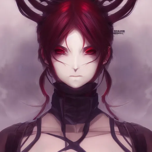 Image similar to anime portrait of Rage as an anime antagonist by Stanley Artgerm Lau, WLOP, Rossdraws, James Jean, Andrei Riabovitchev, Marc Simonetti, and Sakimichan, trending on artstation