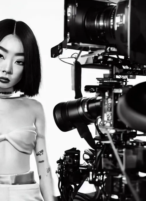 Image similar to rina sawayama winning a grammy award, red weapon 8 k s 3 5, cooke anamorphic / i lenses, highly detailed, cinematic lighting