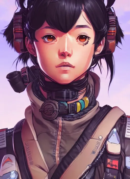 Prompt: New Apex Legends anime characters digital illustration portrait design by Ross Tran, artgerm detailed, soft lighting