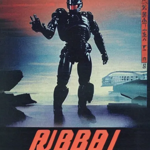 Image similar to japanese vhs cover art robocop ai h - 7 2 0 w - 5 1 2