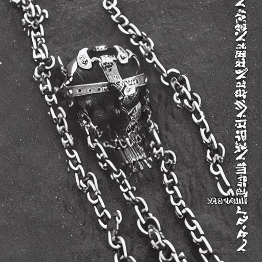 Prompt: samurai chains ink undead