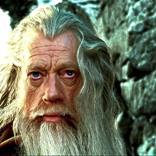 Image similar to A Still of Patrick McGoohan as Gandalf in The Lord of the Rings (2001)