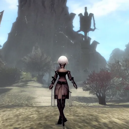 Prompt: morrowind in nier automata