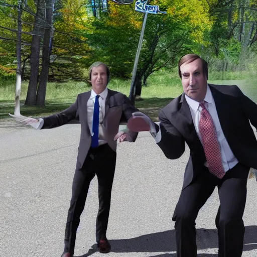 Prompt: saul goodman trail cam fotage