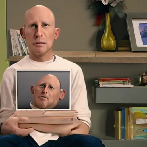 Image similar to portrait of flat!! eric!! from levi's commercial, puppet