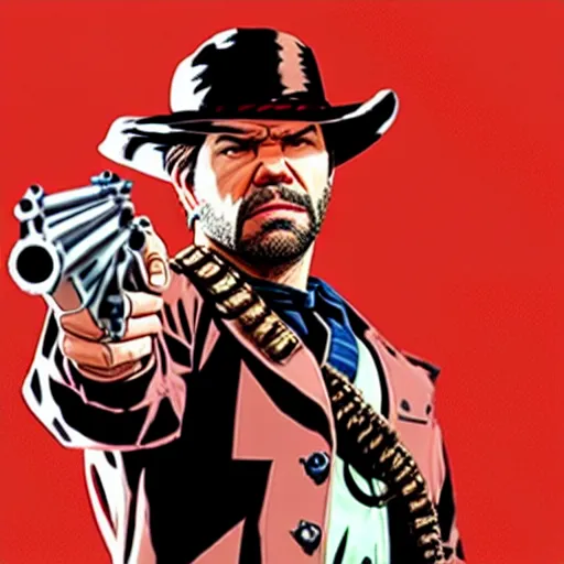 Prompt: mark wahlberg as a character in red dead redemption