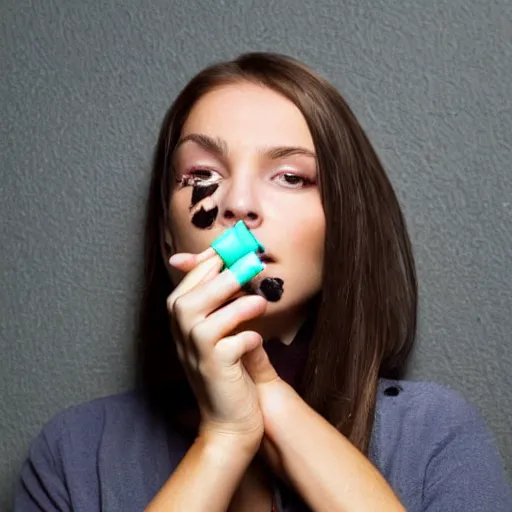 Image similar to Close-up view on a female hand with cigarette, stock photo