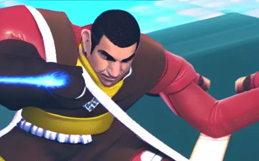 Image similar to drake as a playable fighter in smash bros, gameplay screenshot