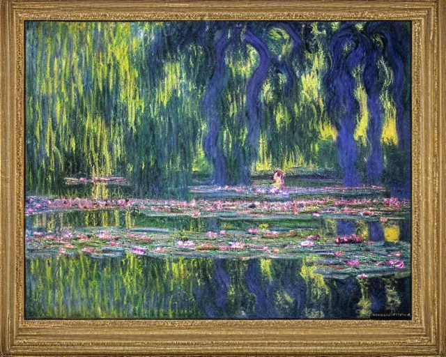 Image similar to a painting by claude monet that's trending on artstation of the garden of eden of a a painting by claude monet that's trending on artstation of the garden of eden of a a painting by claude monet that's trending on artstation of the garden of eden of a a painting by claude monet that's trending on artstation of the garden of eden of a a painting by claude monet that's trending on artstation of the garden of eden of a