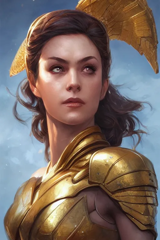 Image similar to amazon valkyrie athena, d & d, fantasy, portrait, highly detailed, headshot, digital painting, trending on artstation, concept art, sharp focus, illustration, art by artgerm and greg rutkowski and magali villeneuve