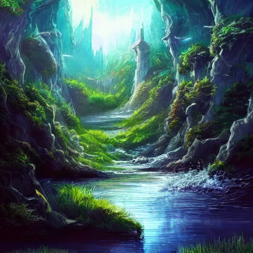 Image similar to celestia, eden, river, fantasy artwork, award winning, very very very very very very very beautiful scenery, artstation