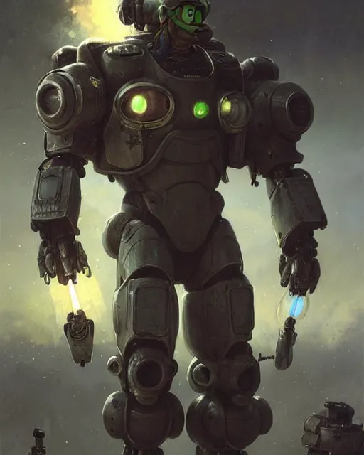 Prompt: luigi in a mech scifi suit with missles and small lights by, fantasy character portrait, ultra realistic, concept art, intricate details, highly detailed by greg rutkowski, gaston bussiere, craig mullins, simon bisley
