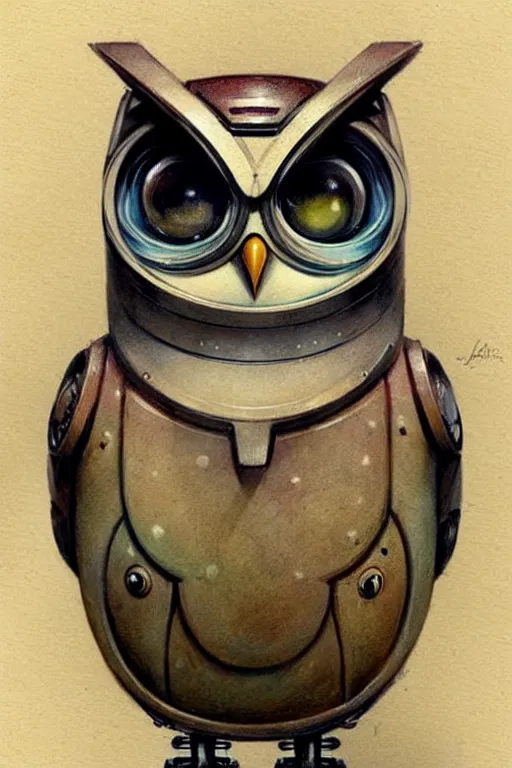 Prompt: (((((1950s robot owl . muted colors.))))) by Jean-Baptiste Monge !!!!!!!!!!!!!!!!!!!!!!!!!!!