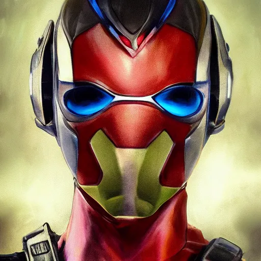 Image similar to realistic Portrait painting of scene young man as film Kamen Rider, made by Michaelangelo, physical painting, Sharp focus,digital art, bright colors,fine art, trending on Artstation, unreal engine.