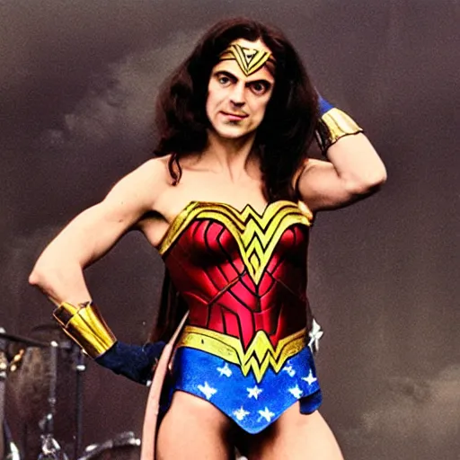 Prompt: frank zappa as wonder woman