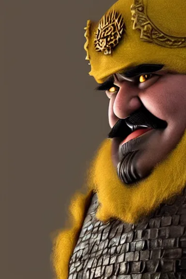 Image similar to very very intricate photorealistic photo of wario in an episode of game of thrones, photo is in focus with detailed atmospheric lighting, award - winning details