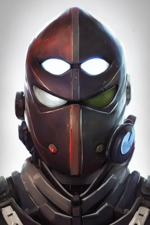 Image similar to epic mask helmet robot ninja portrait stylized as fornite style game design fanart by concept artist gervasio canda, behance hd by jesper ejsing, by rhads, makoto shinkai and lois van baarle, ilya kuvshinov, rossdraws global illumination radiating a glowing aura global illumination ray tracing hdr render in unreal engine 5