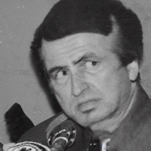 Prompt: Radoslav Svrzikapa the mann who is believed to have assasinated general Ile Davidov, 1986