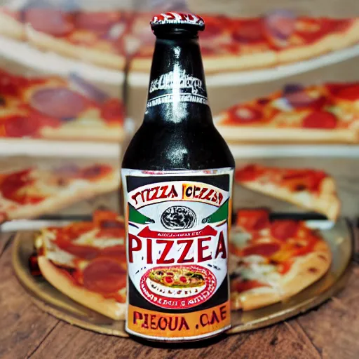 Prompt: pizza soda made in 1 9 3 4 s