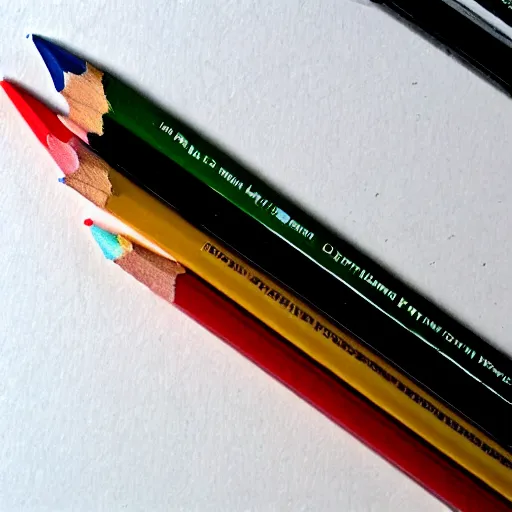 Prompt: crayon drawing of a pencil